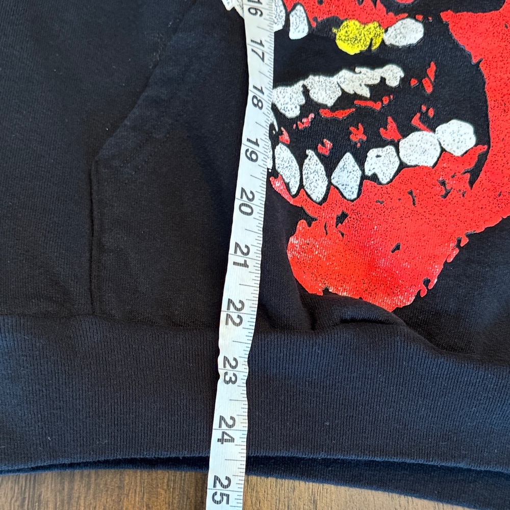 Ransom Puff Print Skull Black Hoodie with Red Skull Graphic made in the USA - Picture 5 of 12